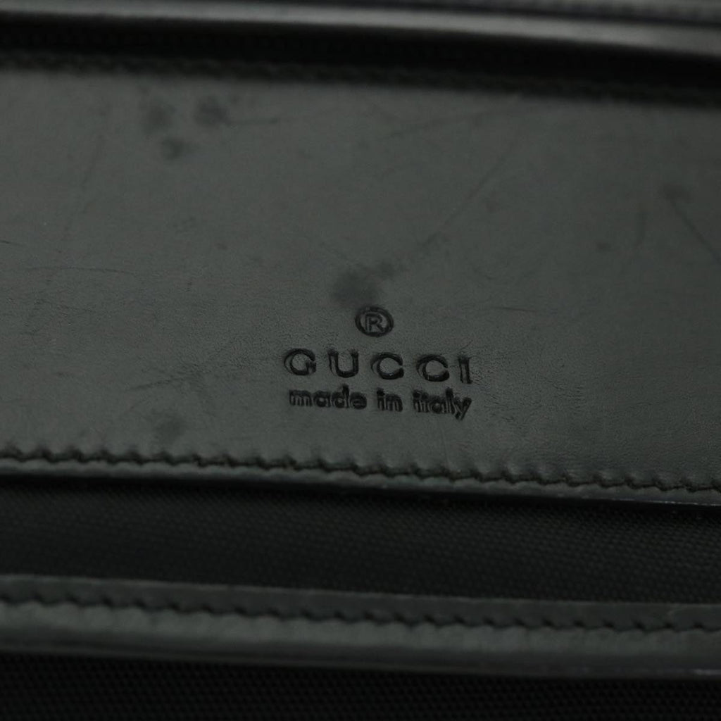 GUCCI Shoulder Bag Nylon Leather Black 53651
