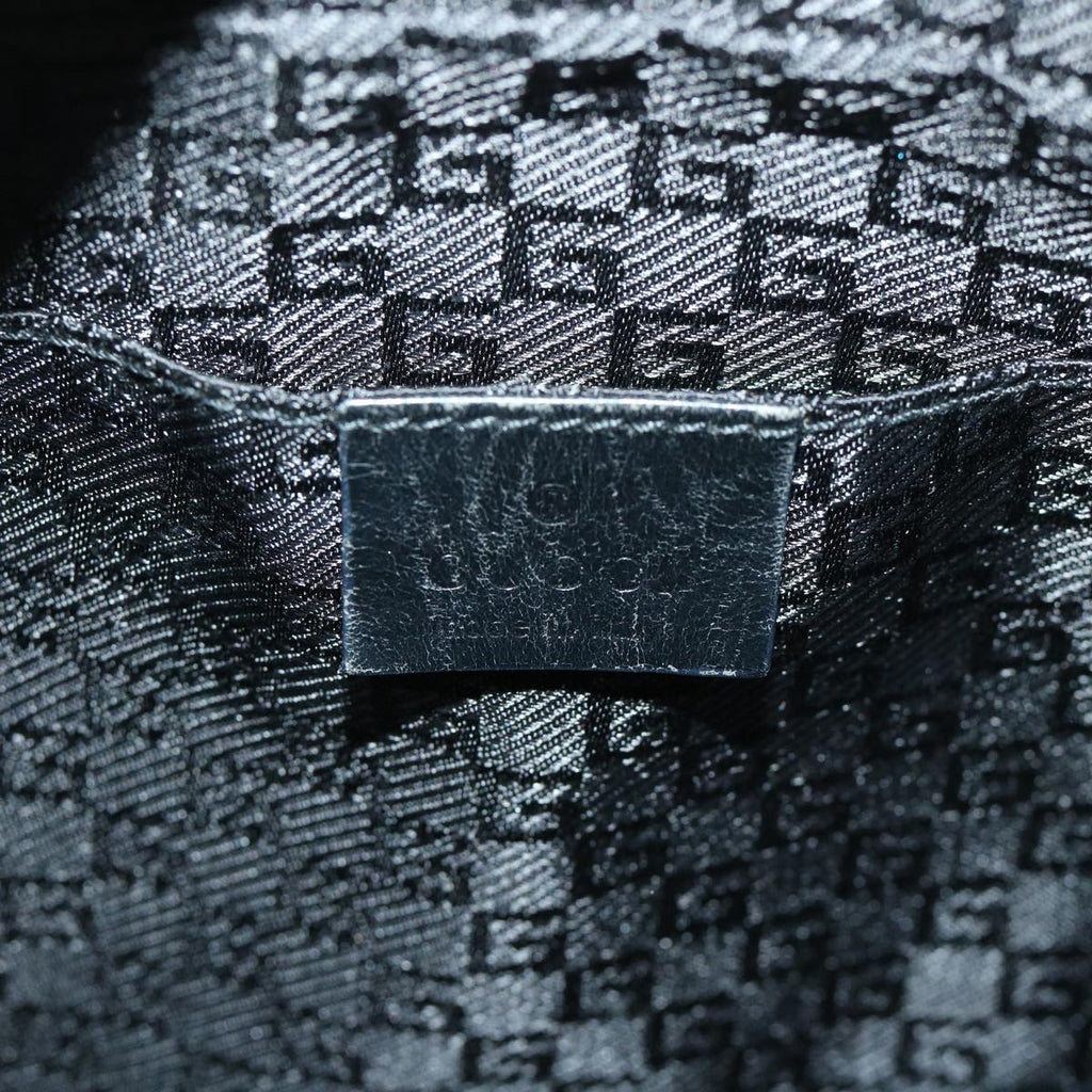 GUCCI Shoulder Bag Nylon Leather Black 53651