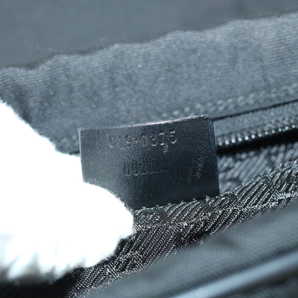 GUCCI Shoulder Bag Nylon Leather Black 53651