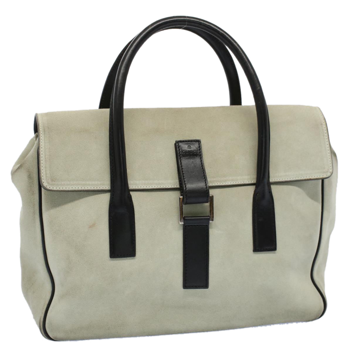 GUCCI Hand Bag Suede Leather Beige 000 0844 53662