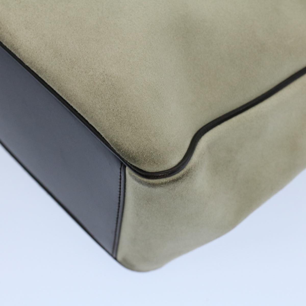 GUCCI Hand Bag Suede Leather Beige 000 0844 53662