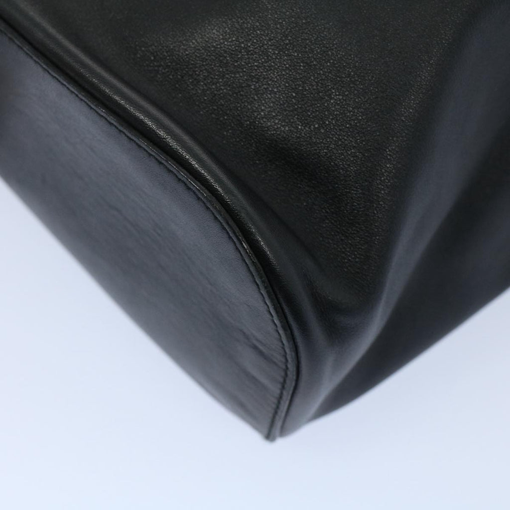 GUCCI Hand Bag Leather Black 53686
