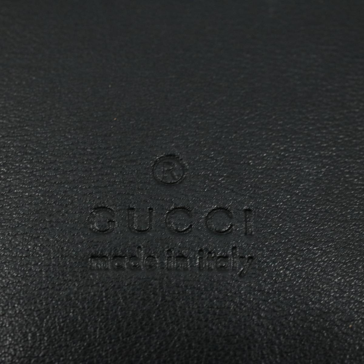 GUCCI Hand Bag Leather Black 53686