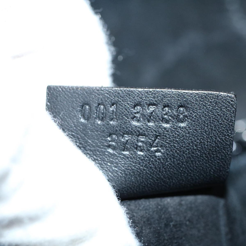 GUCCI Hand Bag Leather Black 53686