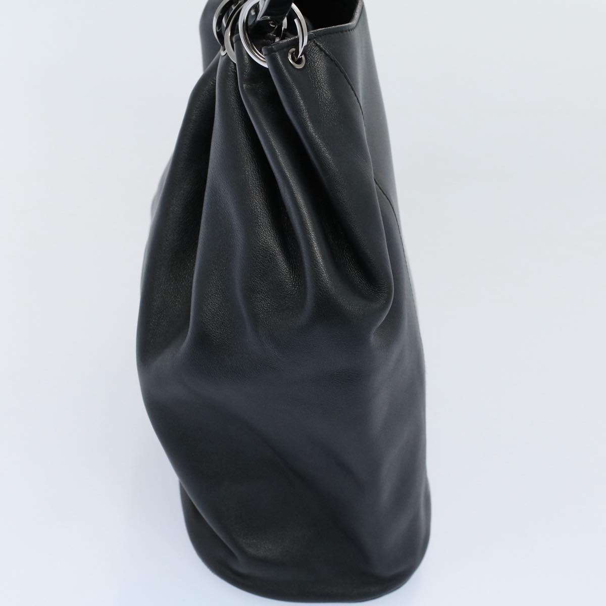 GUCCI Hand Bag Leather Black 53686