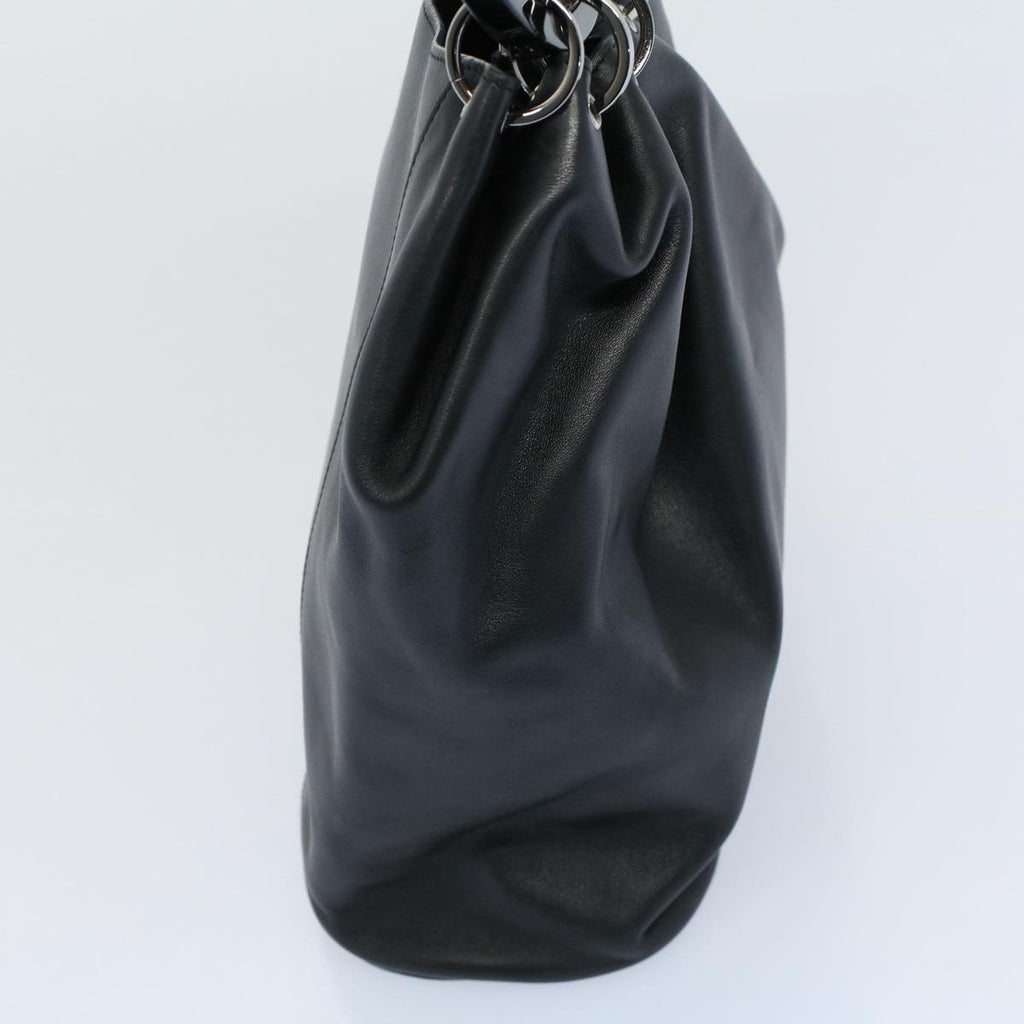 GUCCI Hand Bag Leather Black 53686