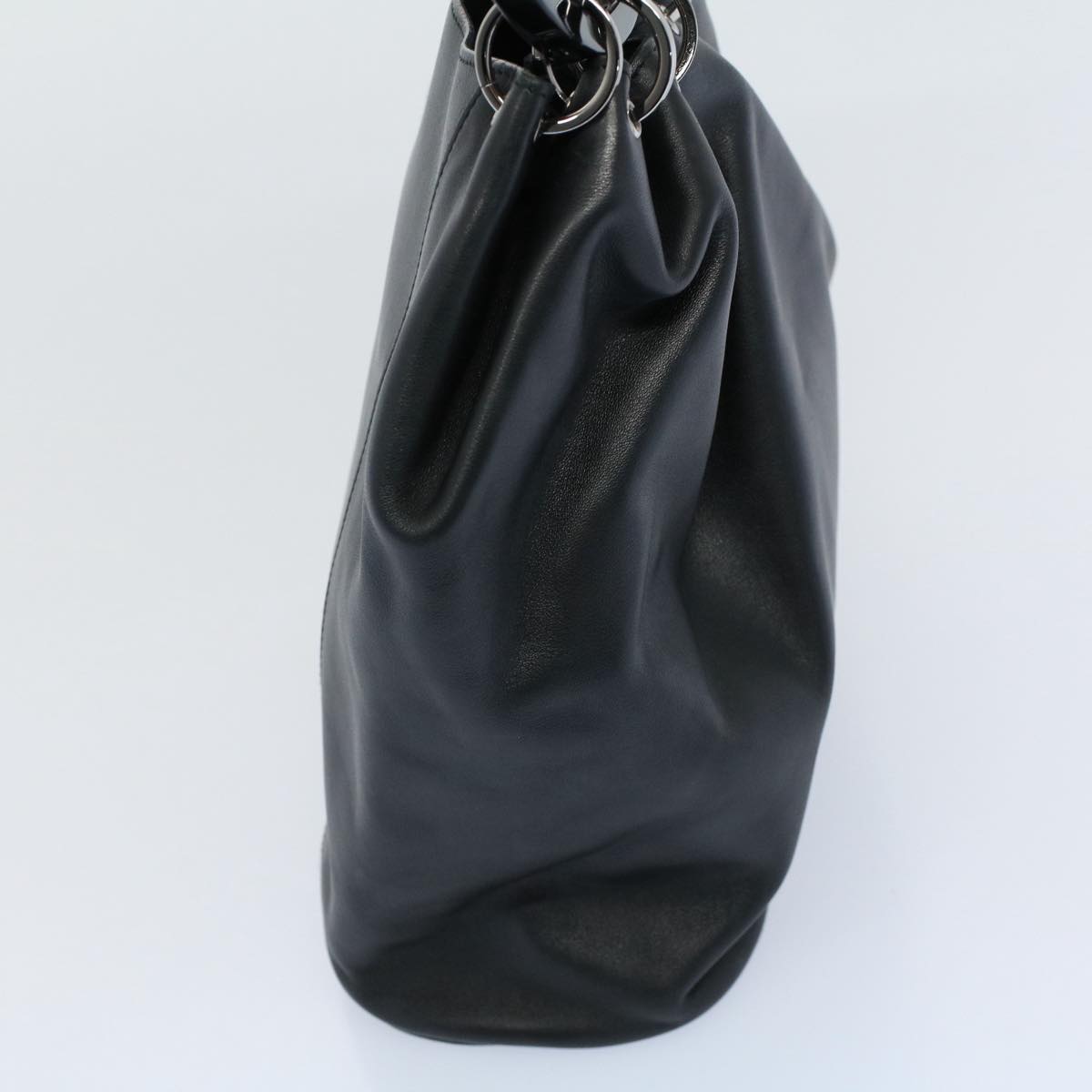 GUCCI Hand Bag Leather Black 53686
