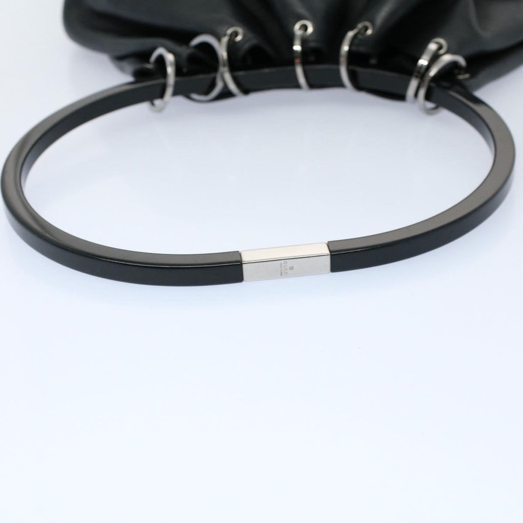 GUCCI Hand Bag Leather Black 53686