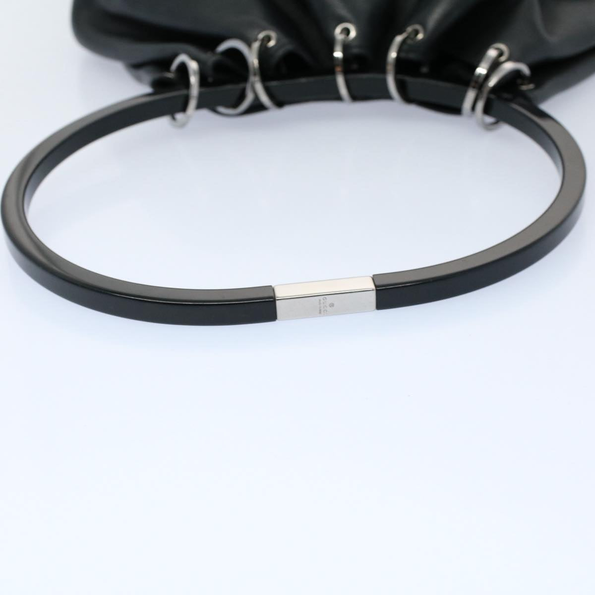 GUCCI Hand Bag Leather Black 53686