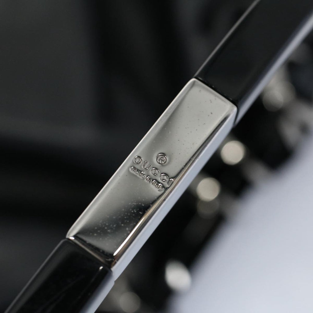 GUCCI Hand Bag Leather Black 53686
