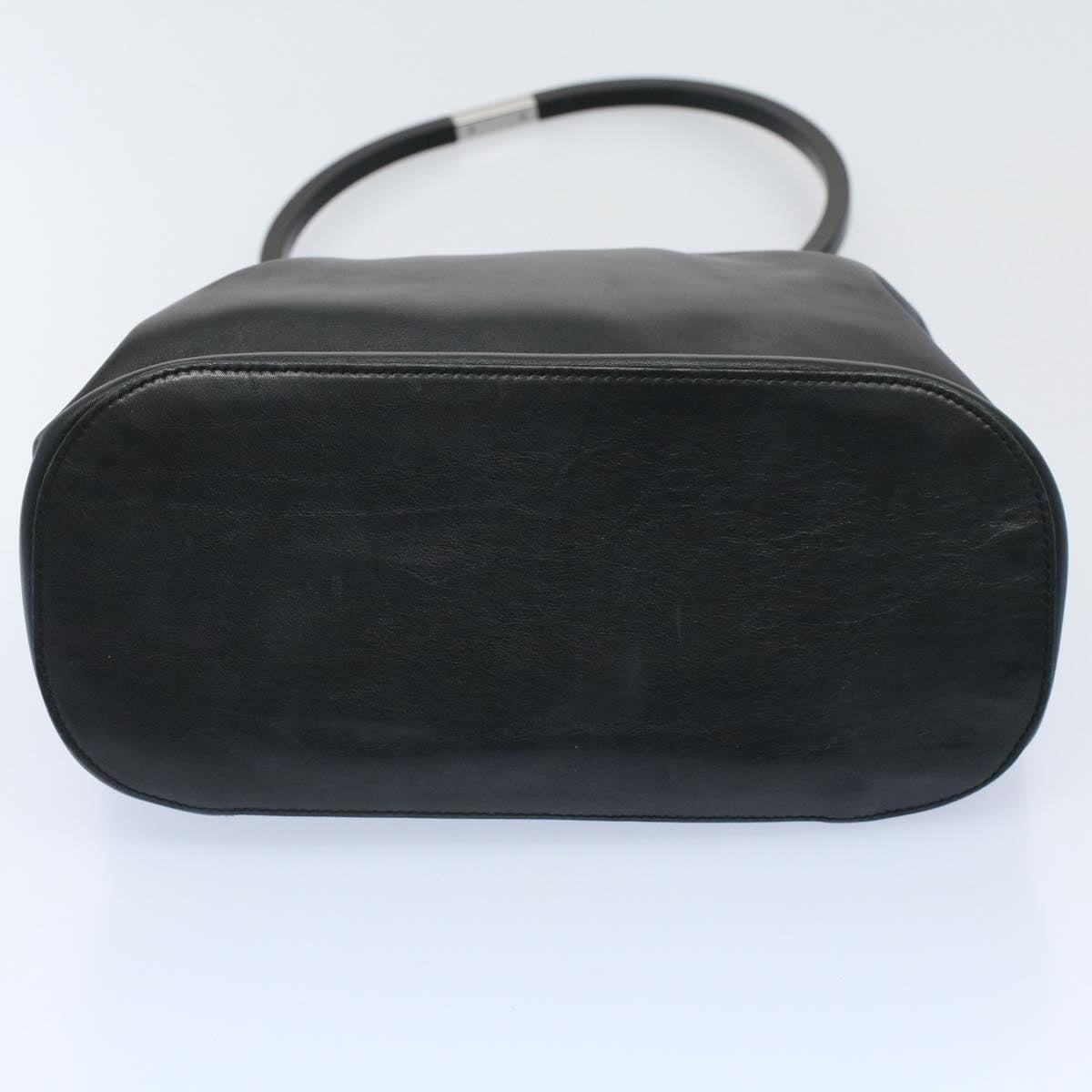 GUCCI Hand Bag Leather Black 53686