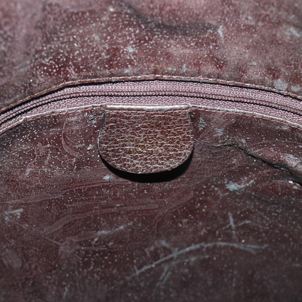 GUCCI Bamboo Hand Bag Suede 2way Brown 53690