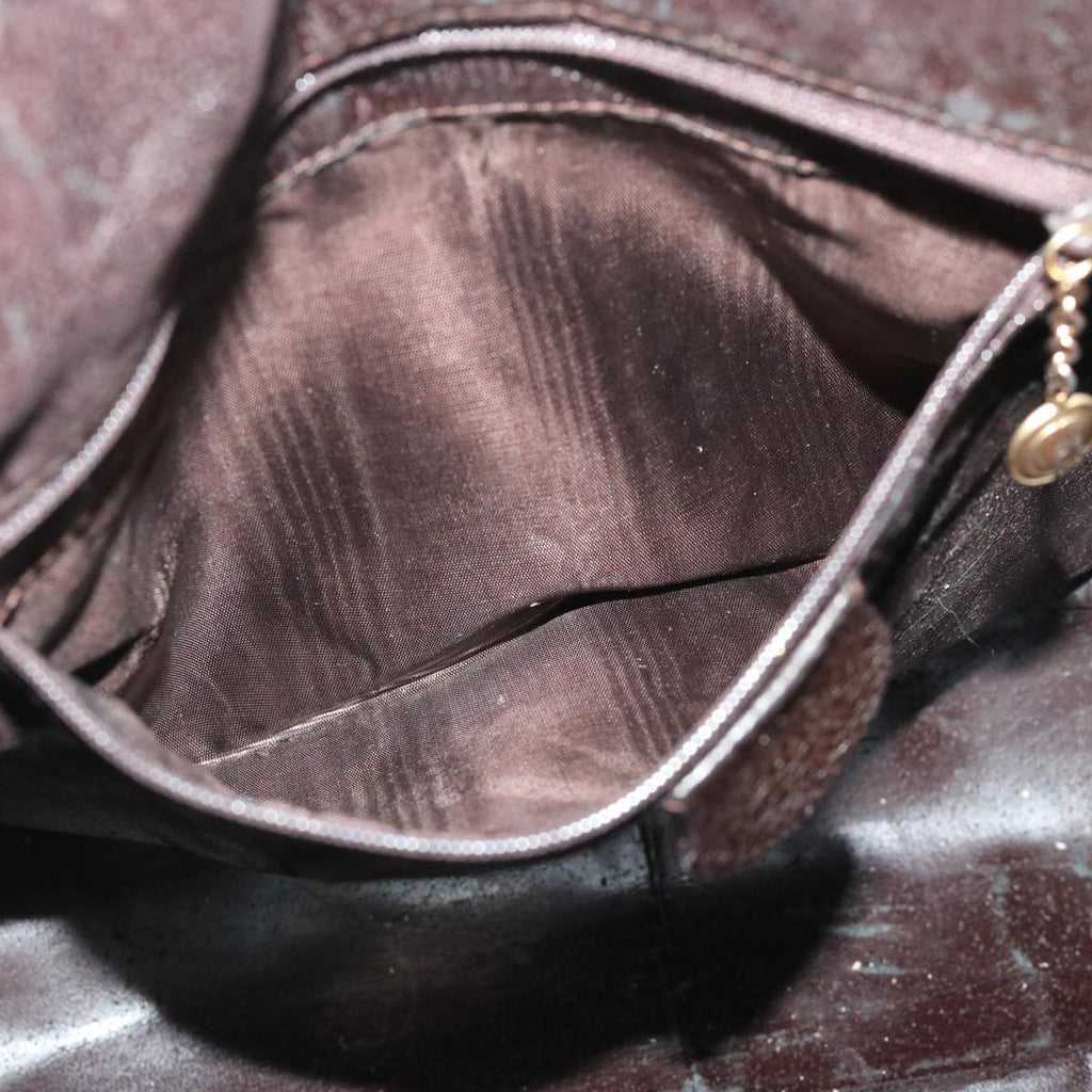 GUCCI Bamboo Hand Bag Suede 2way Brown 53690