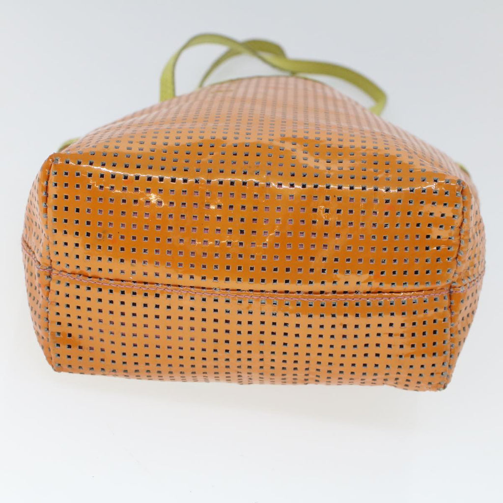 FENDI Hand Bag Patent leather Orange 53743