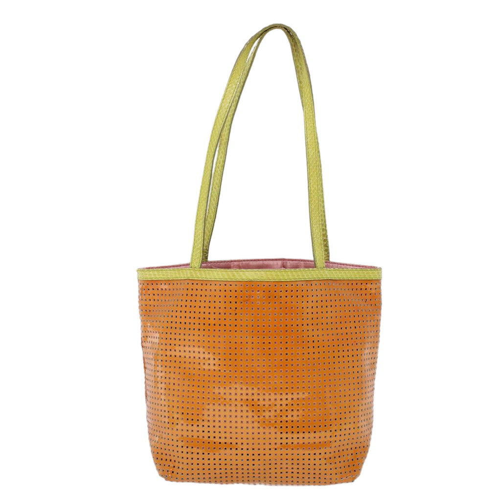 FENDI Hand Bag Patent leather Orange 53743