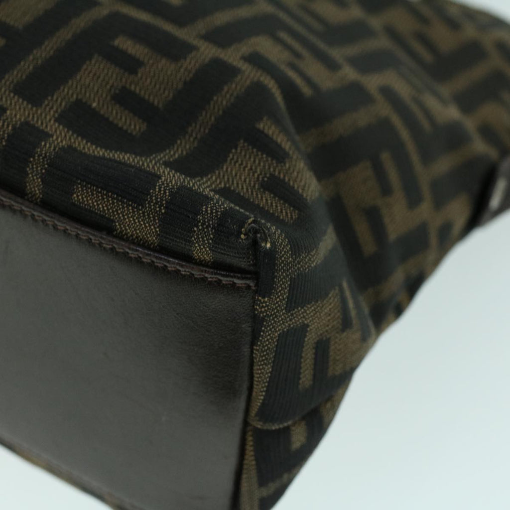 FENDI Zucca Canvas Hand Bag Brown 53776