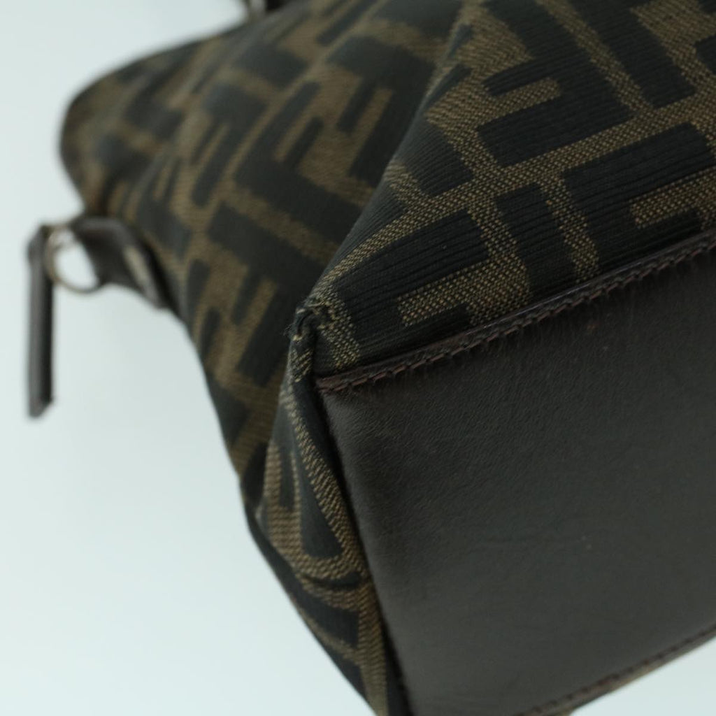 FENDI Zucca Canvas Hand Bag Brown 53776