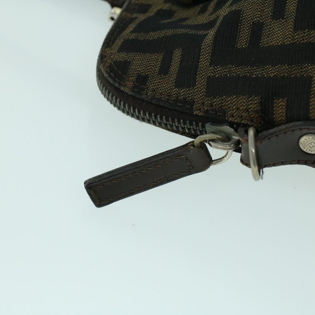 FENDI Zucca Canvas Hand Bag Brown 53776