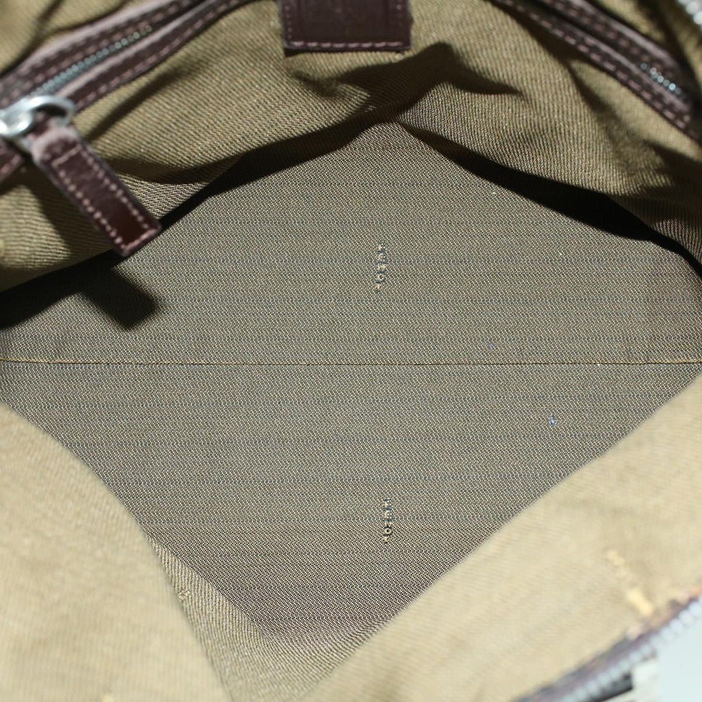 FENDI Zucca Canvas Hand Bag Brown 53776