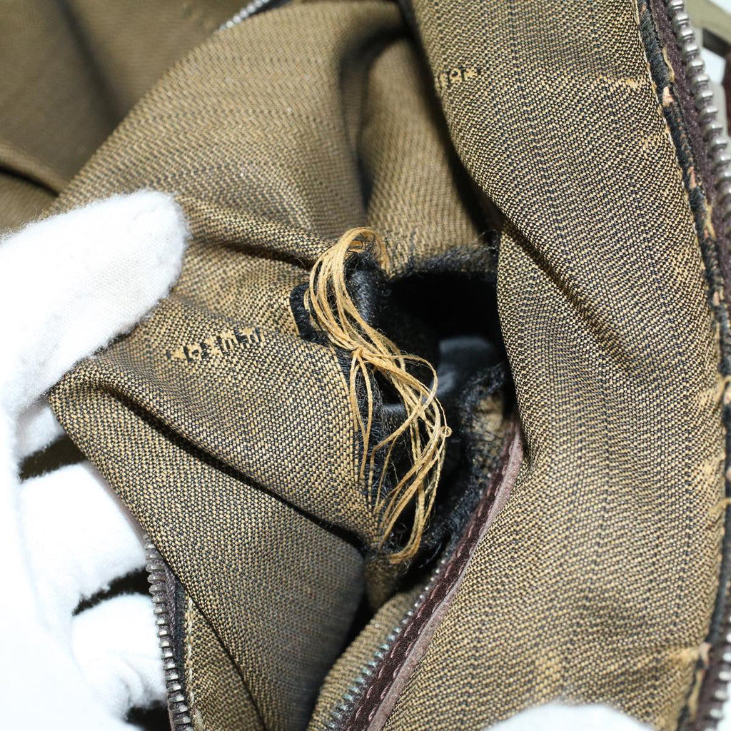 FENDI Zucca Canvas Hand Bag Brown 53776