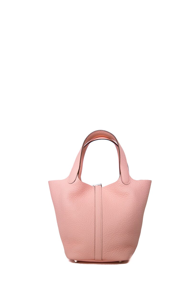 HermÃƒÆ’Ã‚Â¨s Pink Sakura Clemence Picotin Lock 18 PHW  Tote