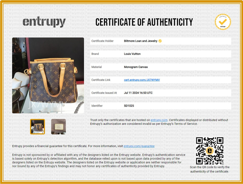 Louis Vuitton Vintage Monogram Batignolles Vertical Tote
