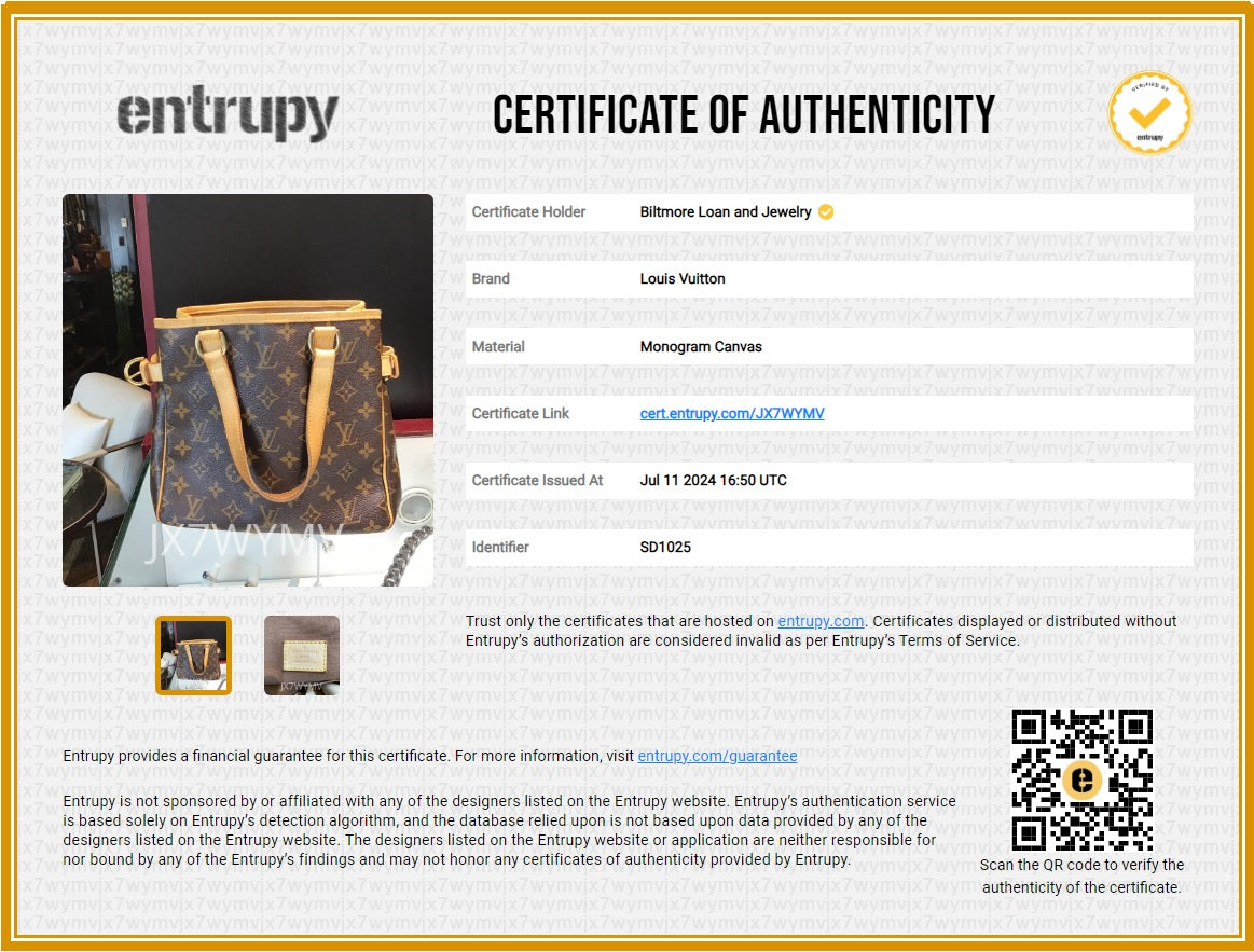 Louis Vuitton Vintage Monogram Batignolles Vertical Tote