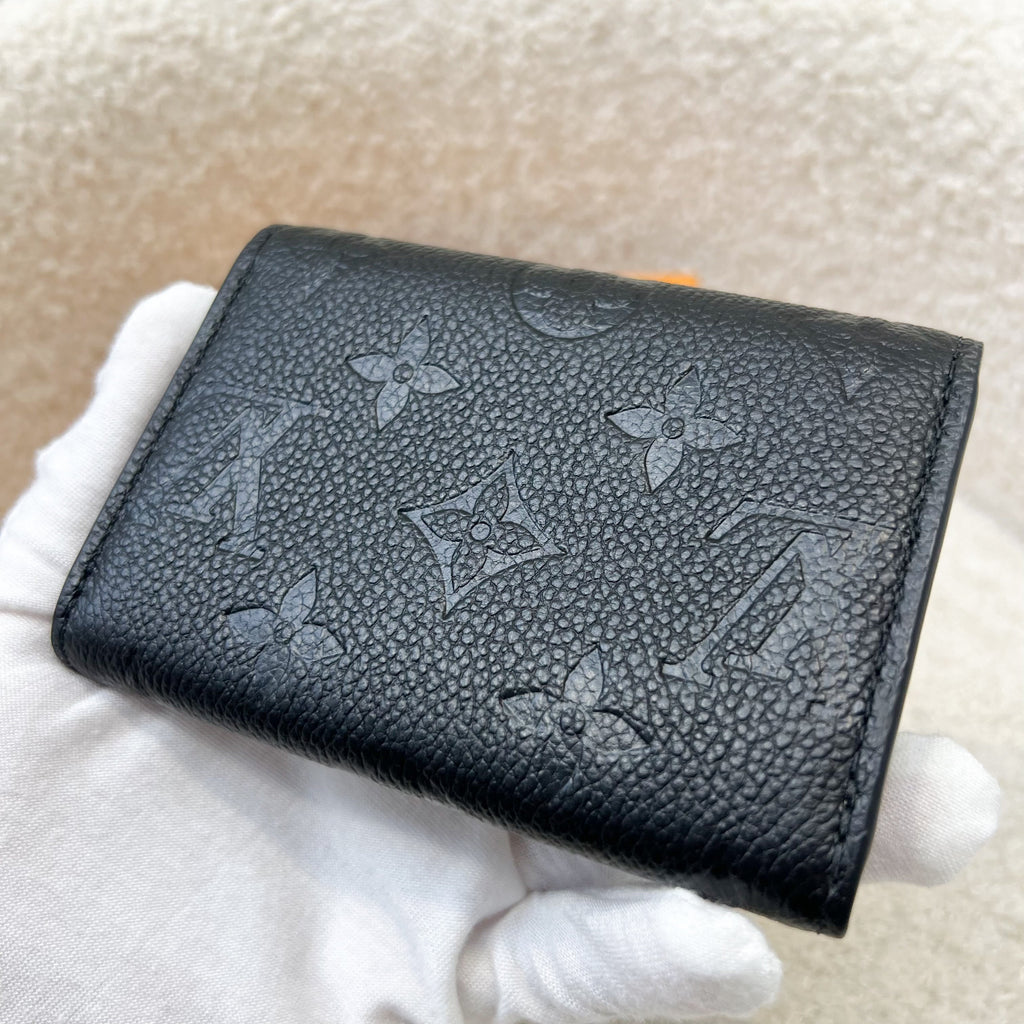 LV Rosalie Compact Wallet / Card Holder in Black Empreinte Leather and GHW