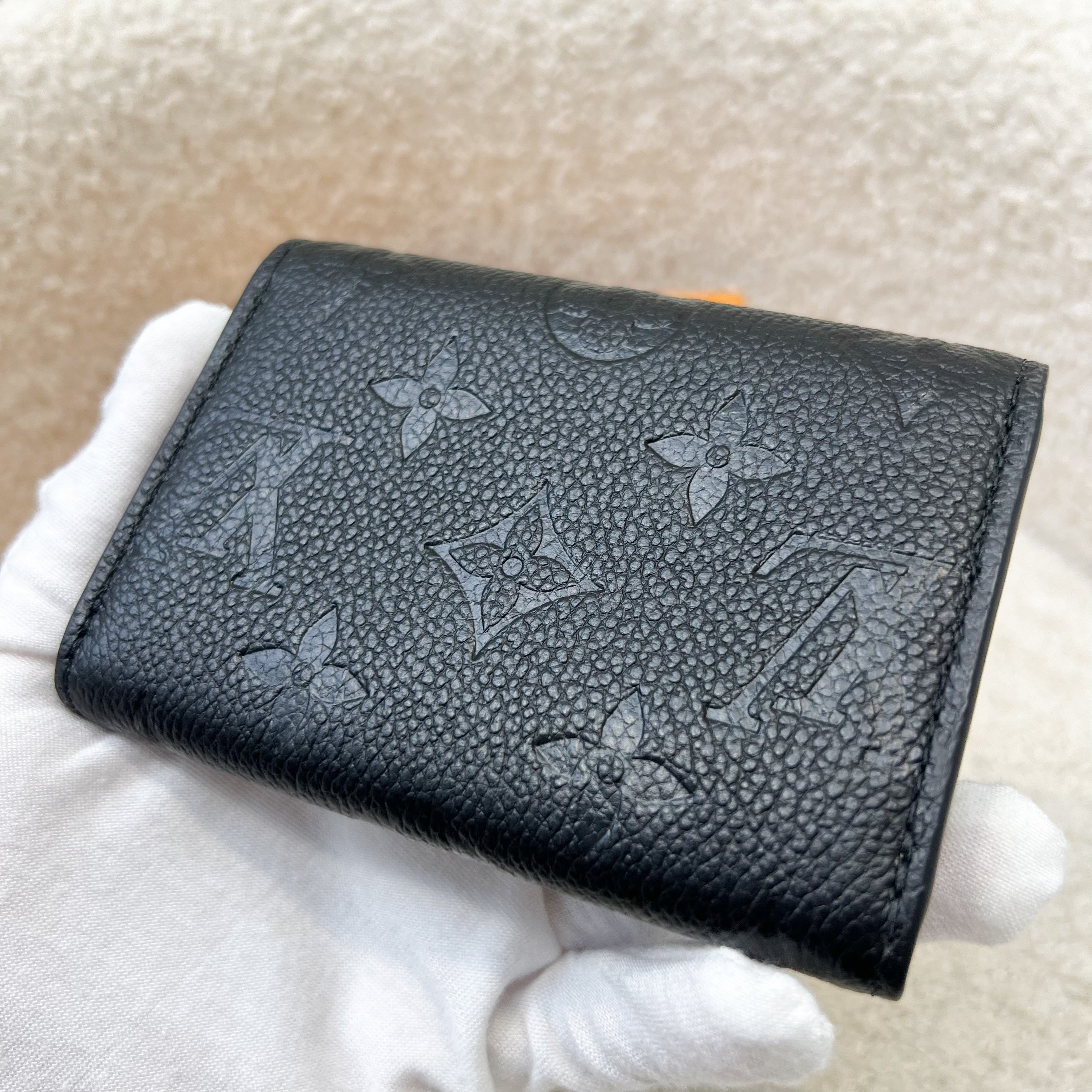 LV Rosalie Compact Wallet / Card Holder in Black Empreinte Leather and GHW