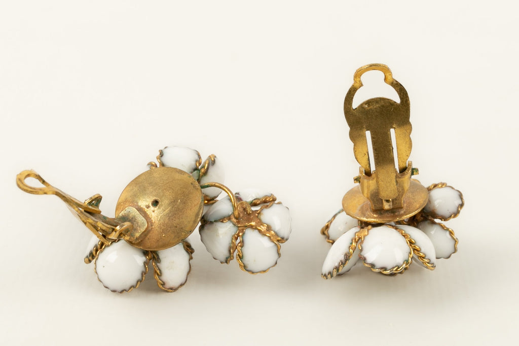 Boucles d'oreilles Gripoix ancien