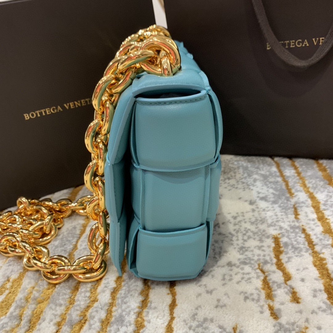 GLAMI Chain Cassette Bag For Women 10.2in/26cm In Light Blue