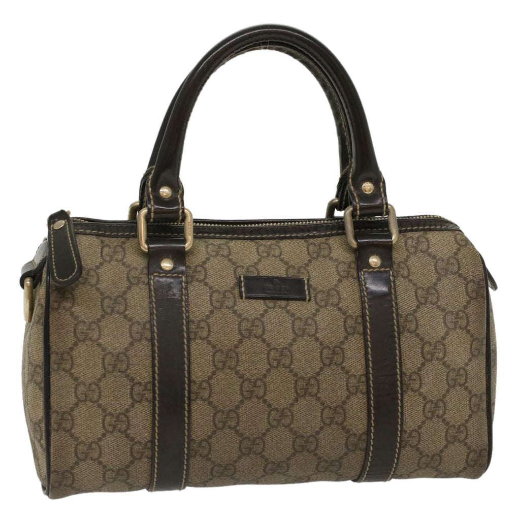 GUCCI GG Supreme Hand Bag PVC Leather Beige 193604 54006
