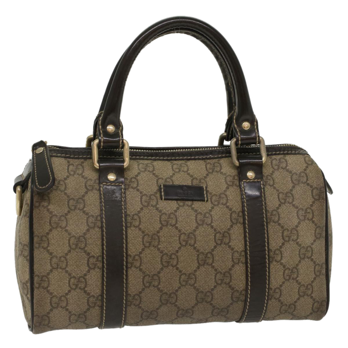 GUCCI GG Supreme Hand Bag PVC Leather Beige 193604 54006