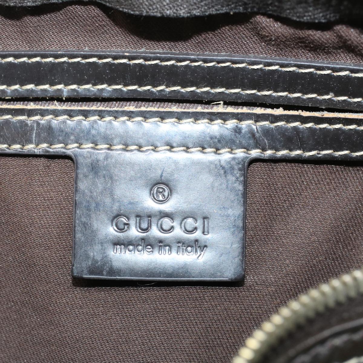 GUCCI GG Supreme Hand Bag PVC Leather Beige 193604 54006