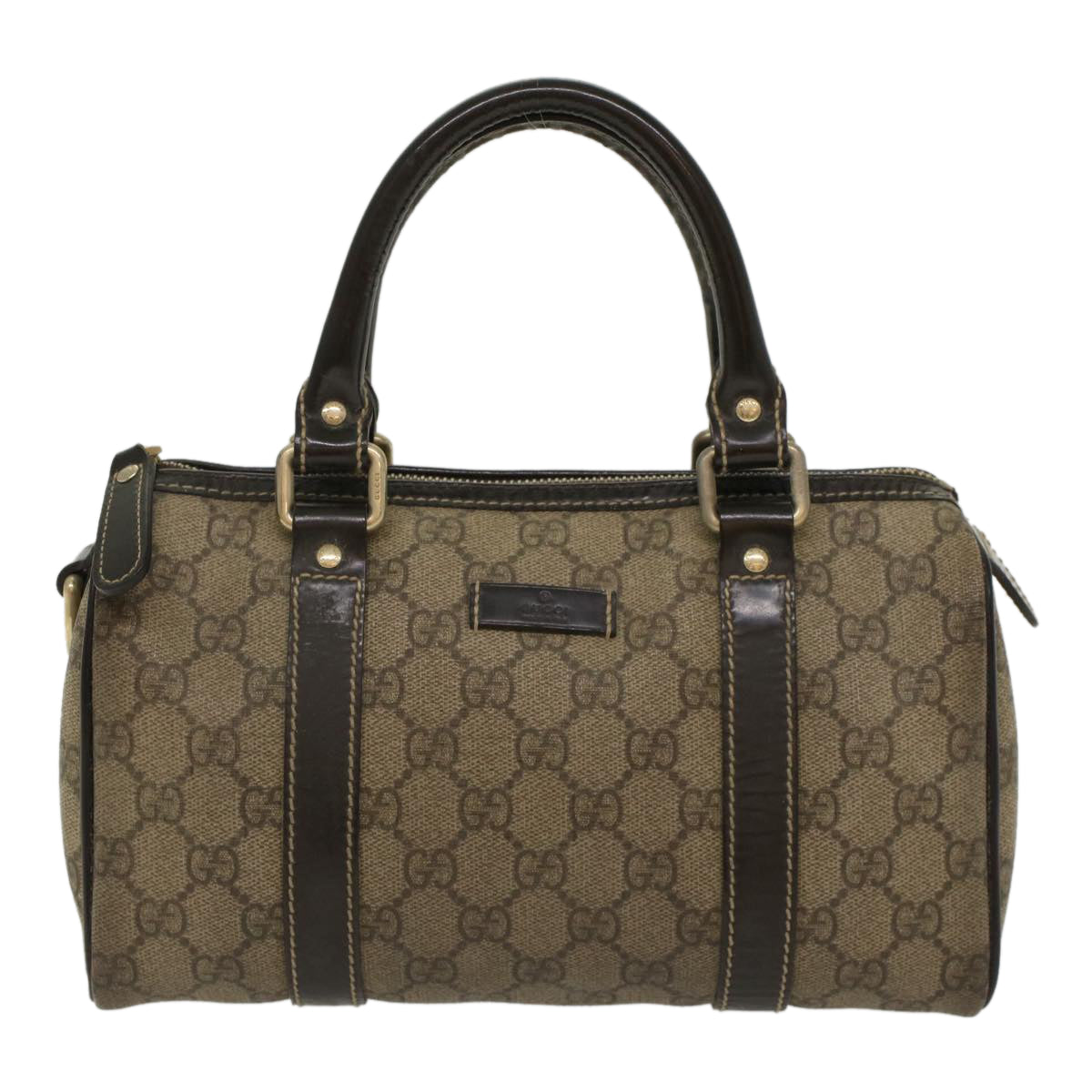 GUCCI GG Supreme Hand Bag PVC Leather Beige 193604 54006