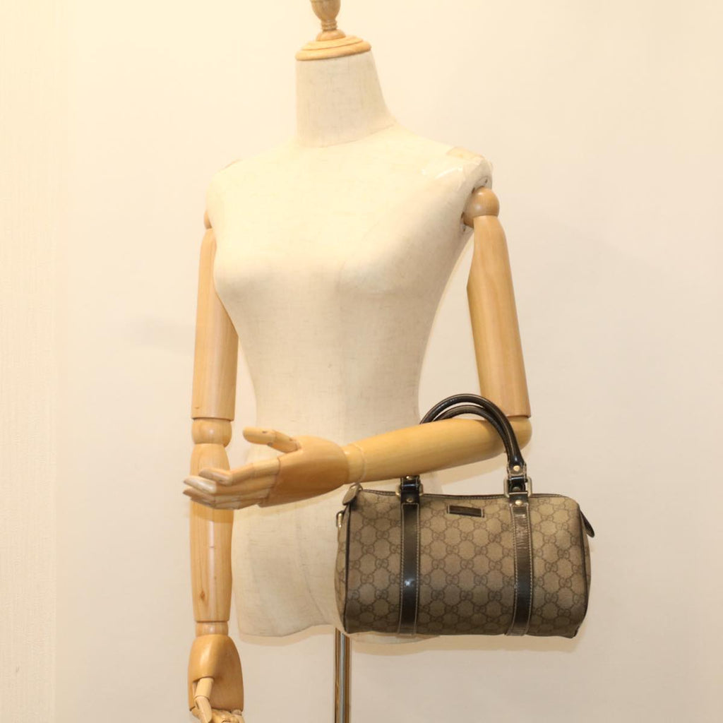 GUCCI GG Supreme Hand Bag PVC Leather Beige 193604 54006