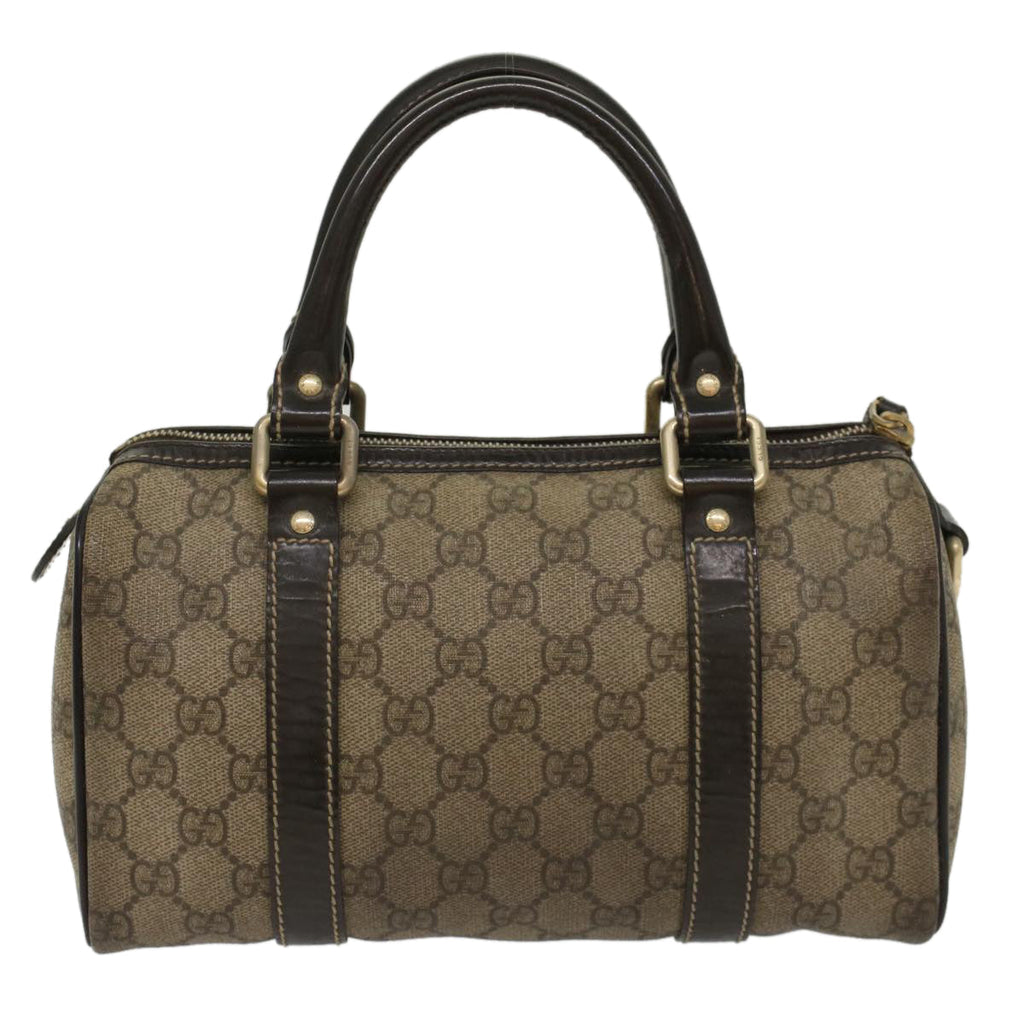 GUCCI GG Supreme Hand Bag PVC Leather Beige 193604 54006