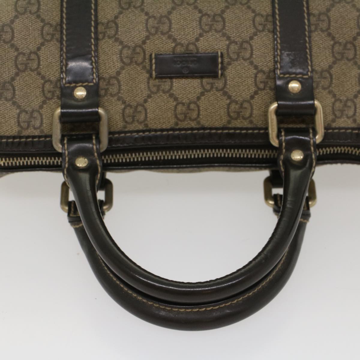 GUCCI GG Supreme Hand Bag PVC Leather Beige 193604 54006
