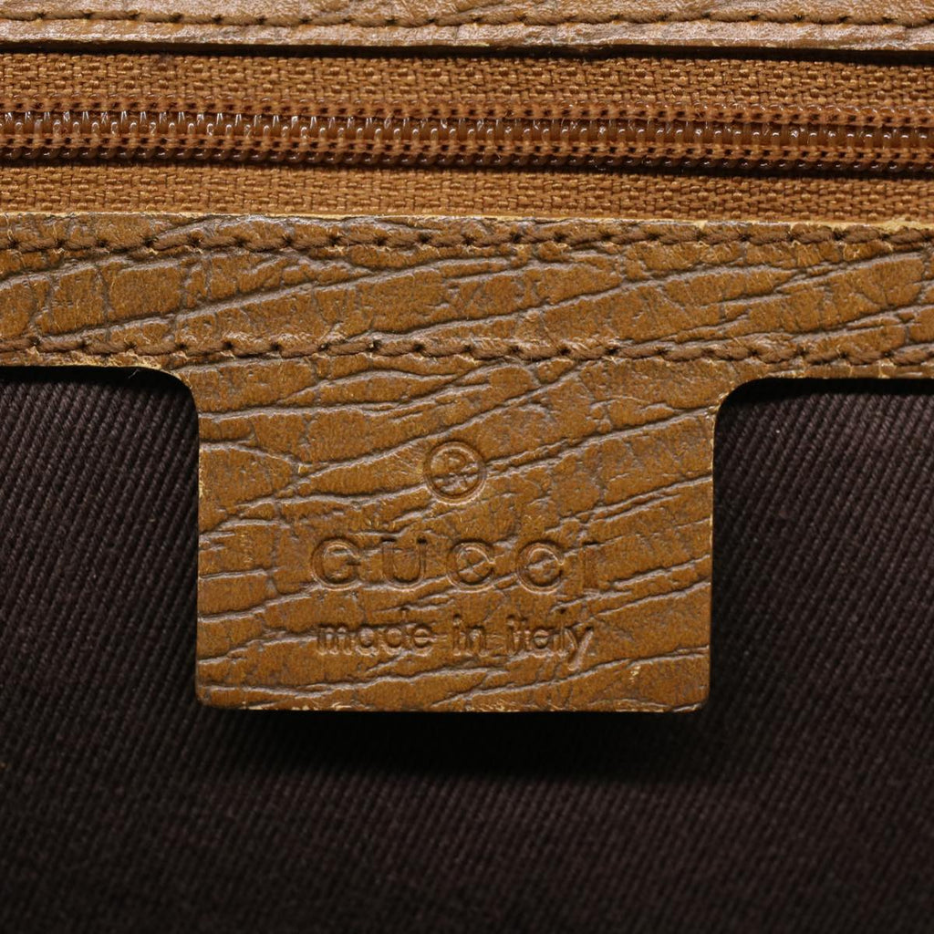 GUCCI GG Canvas Bamboo Hand Bag Beige 112530 54011
