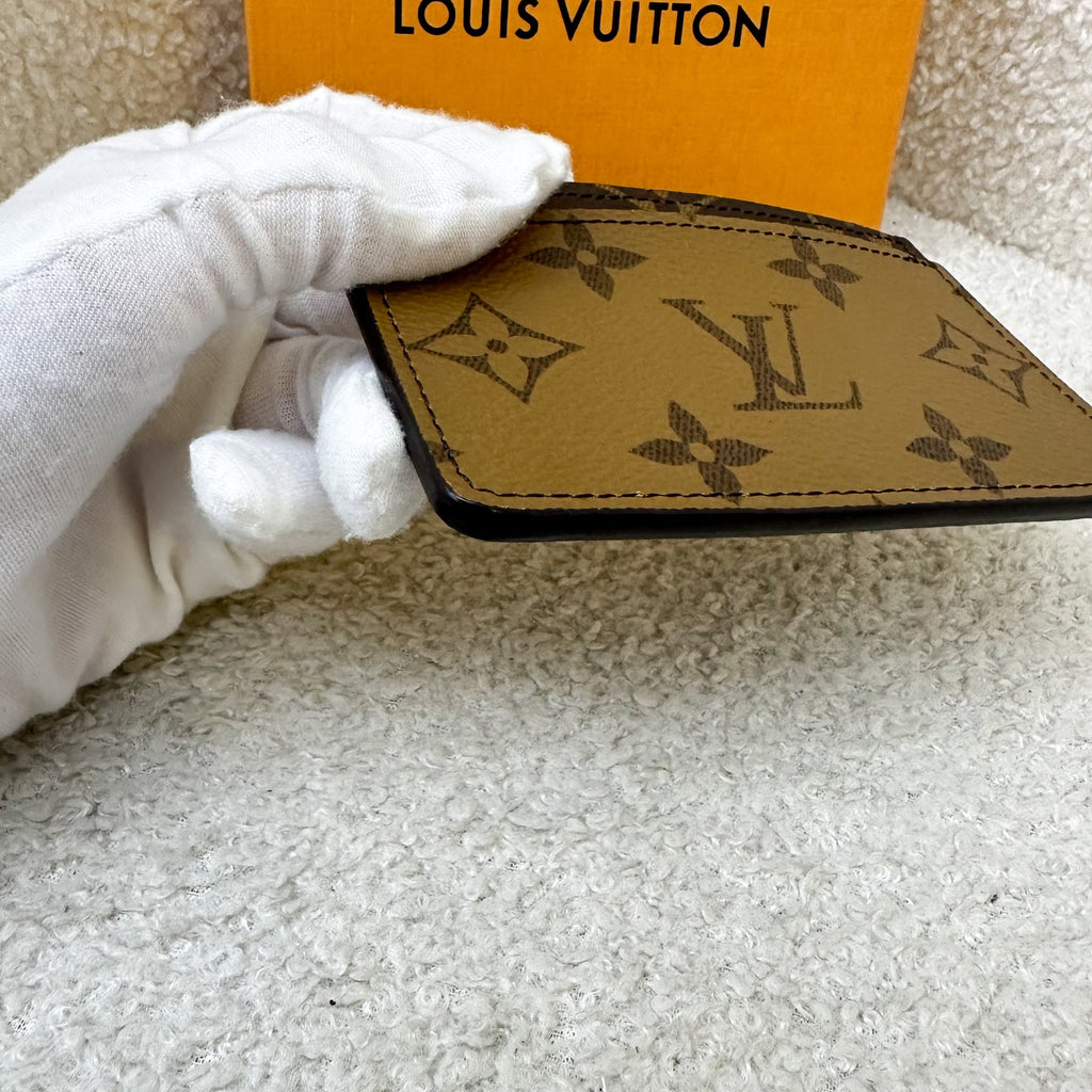 LV Flat Card Holder in Monogram & Reverse Monogram Canvas