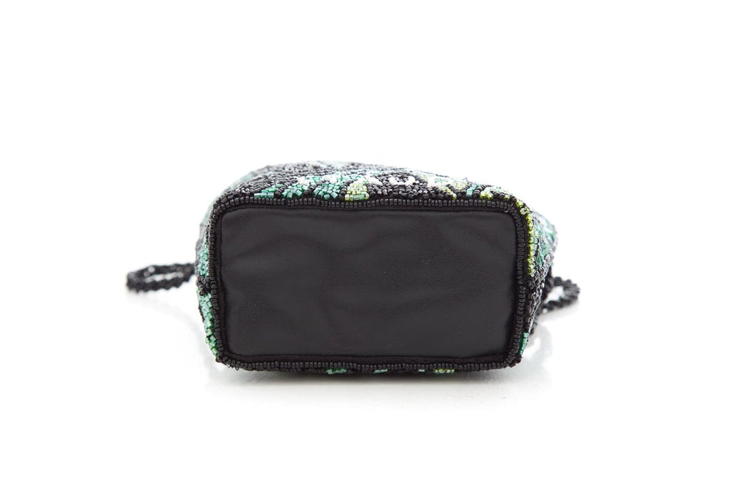 Staud Green & Black Sequins Handbag