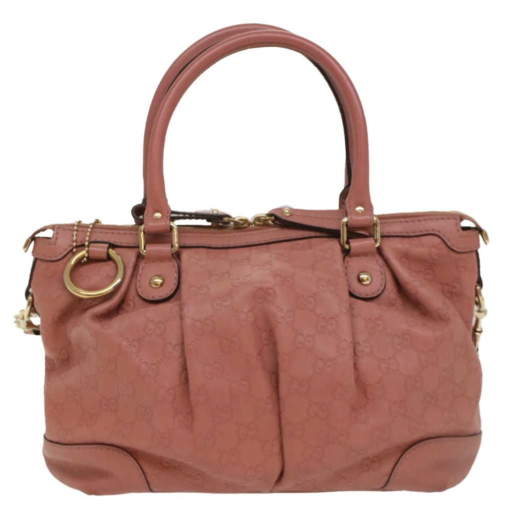 GUCCI GG Canvas Guccissima Hand Bag 2way Pink 247902 54115