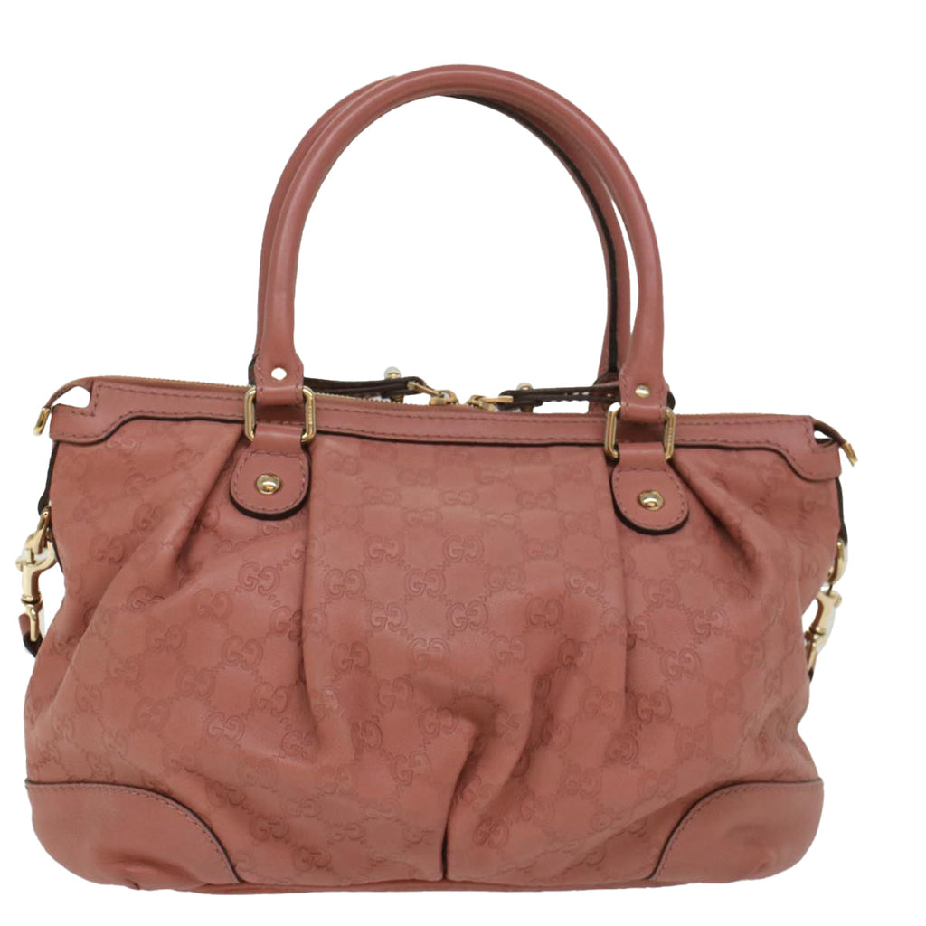 GUCCI GG Canvas Guccissima Hand Bag 2way Pink 247902 54115