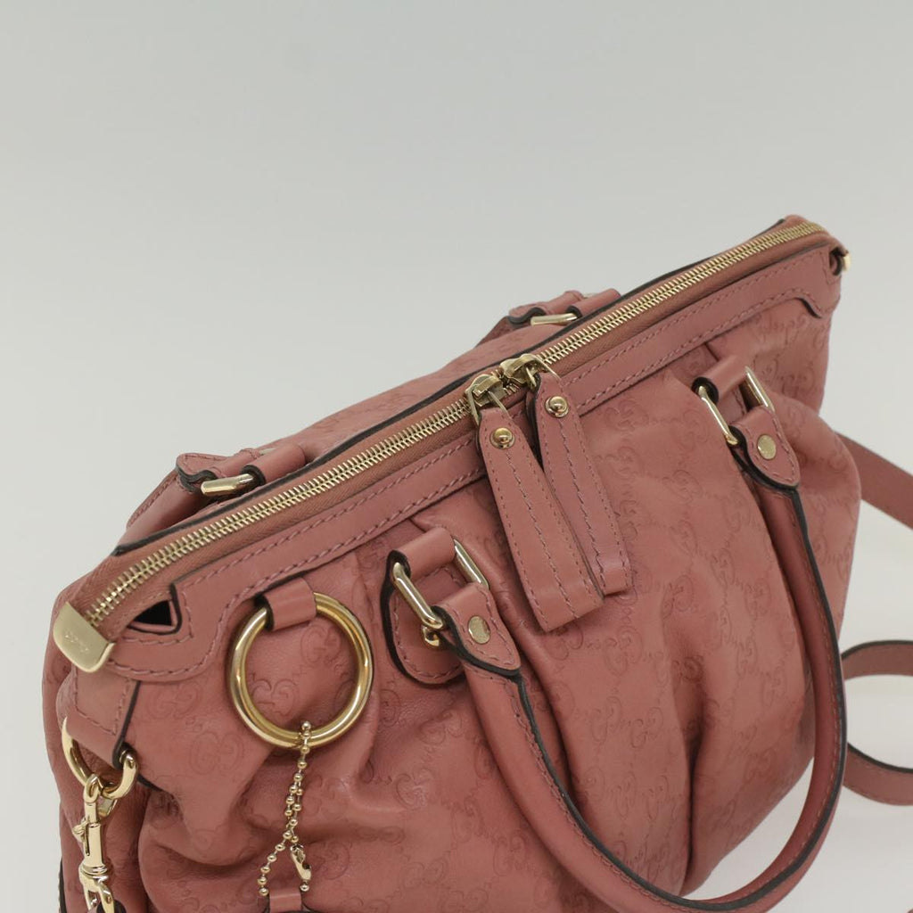 GUCCI GG Canvas Guccissima Hand Bag 2way Pink 247902 54115