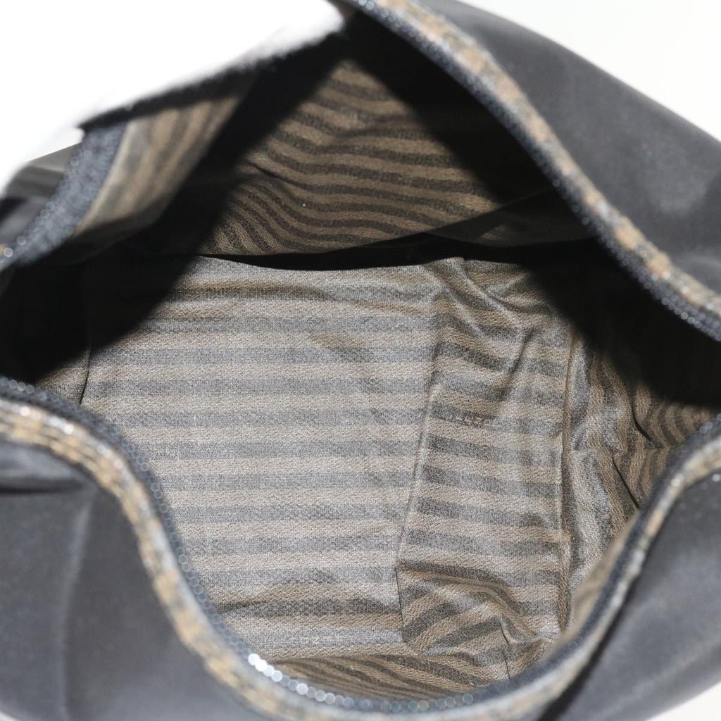 FENDI Pouch Pecan Canvas Black 54116