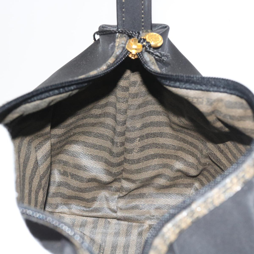 FENDI Pouch Pecan Canvas Black 54116