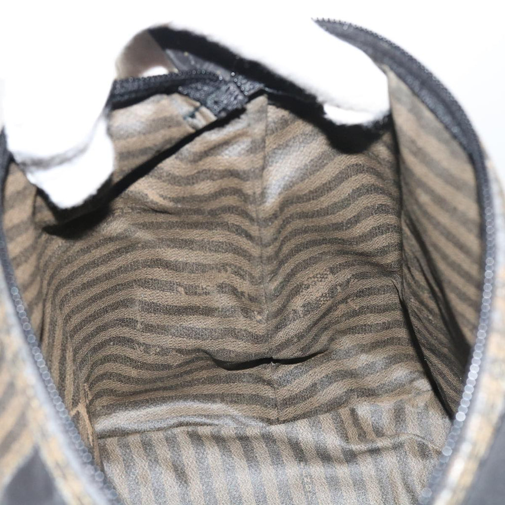 FENDI Pouch Pecan Canvas Black 54116