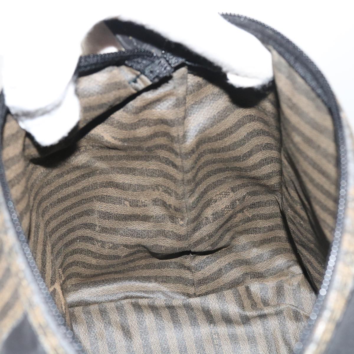 FENDI Pouch Pecan Canvas Black 54116
