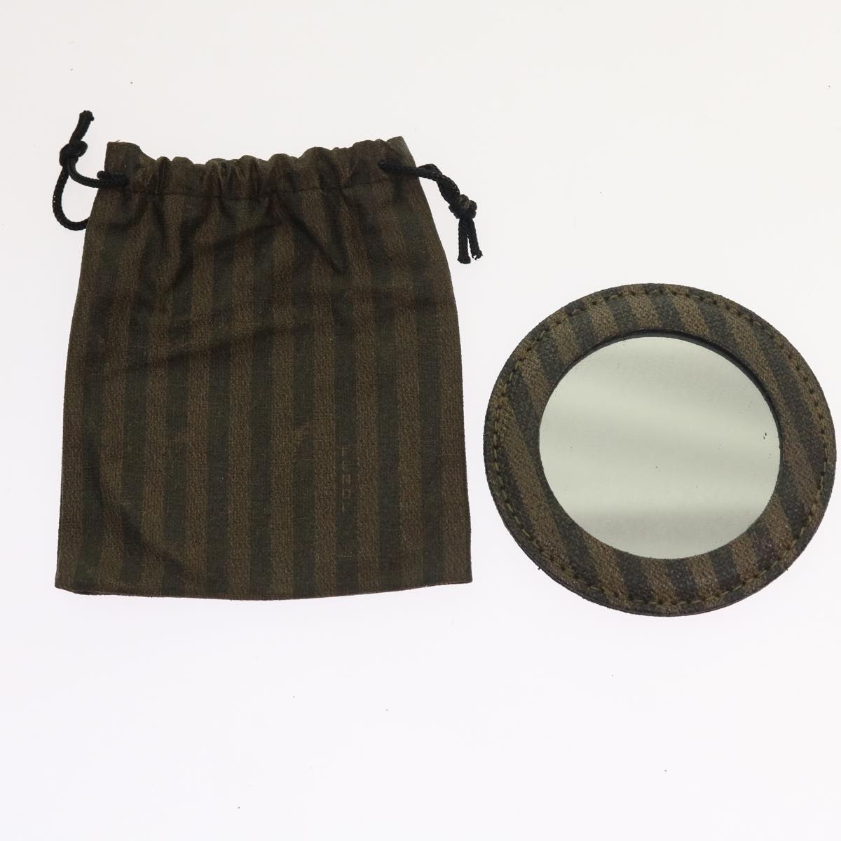 FENDI Pouch Pecan Canvas Black 54116