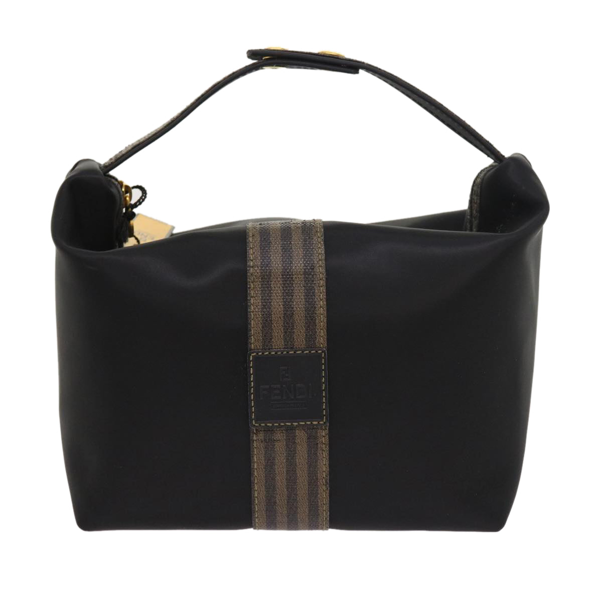 FENDI Pouch Pecan Canvas Black 54116